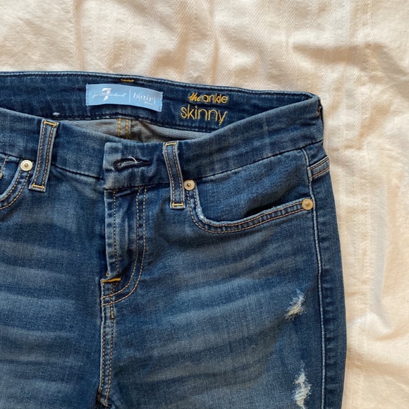 7 For All Mankind skinny ankle jean women size 25 - Picture 2 of 9